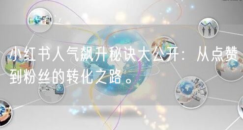 小红书人气飙升秘诀大公开：从点赞到粉丝的转化之路。
